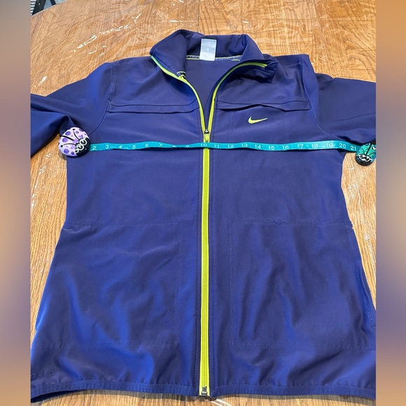 Nike Dri Fit Athletic Zip Up Jacket Purple & Neon Yellow Size Large - Picture 11 of 16